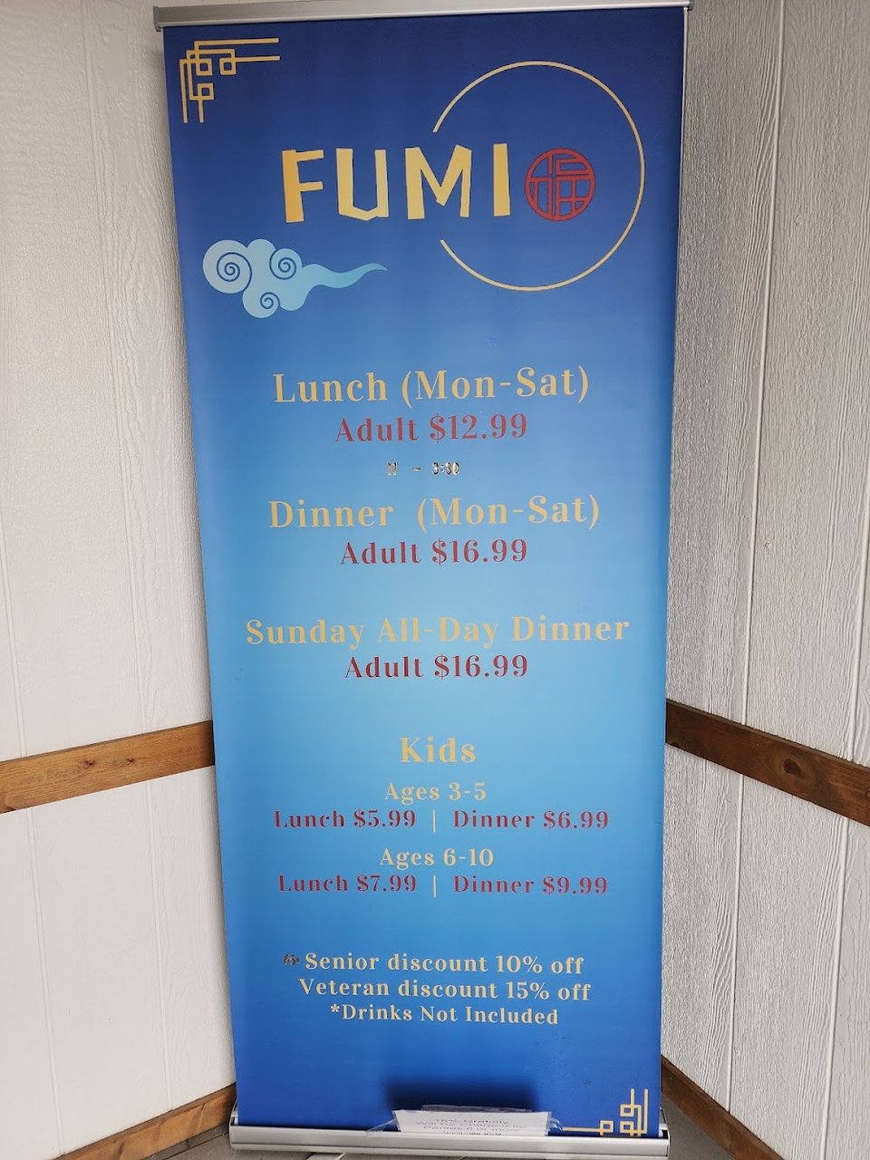 Sushi rolls and hot buffet selections